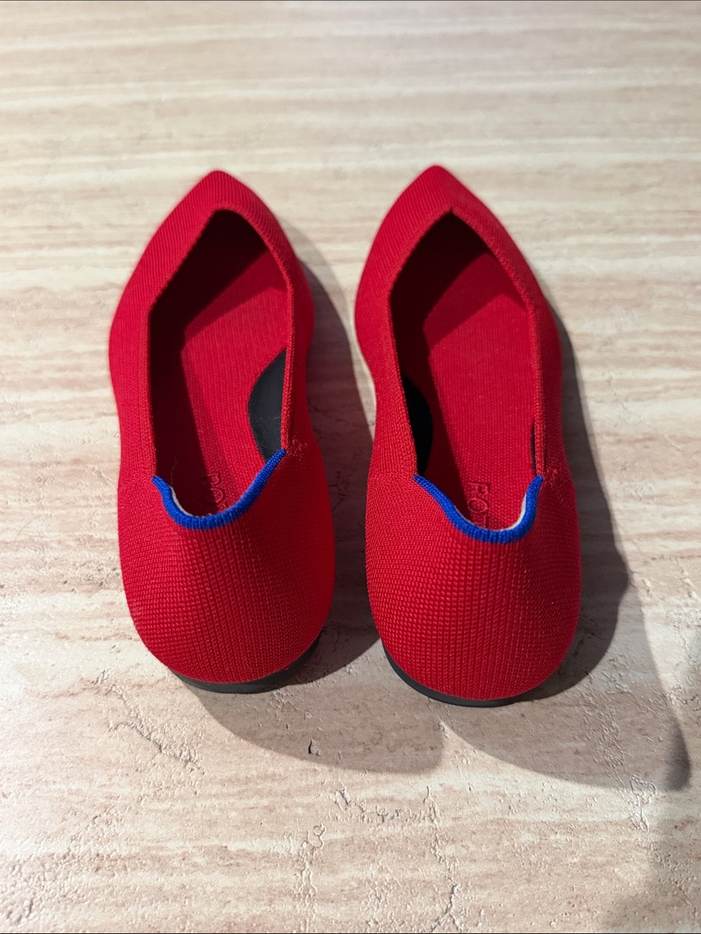 Rothy's Red Pointed-Toe Knit Flats - Picture 3 of 4